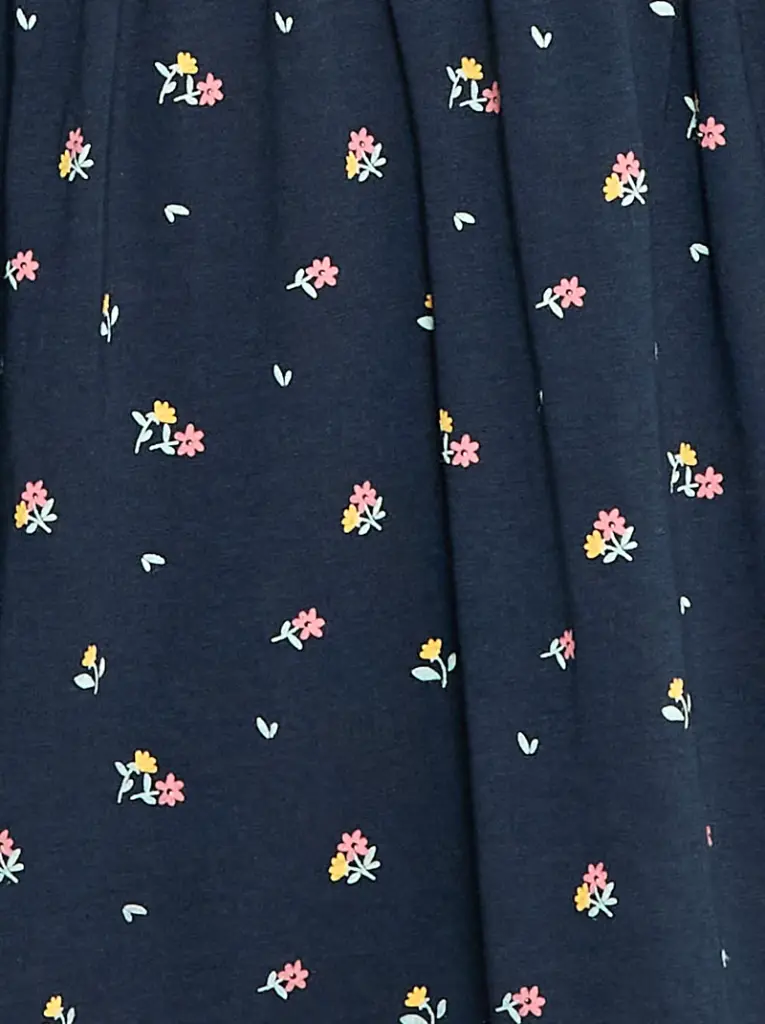 Robe en coton à motif - Bleu
