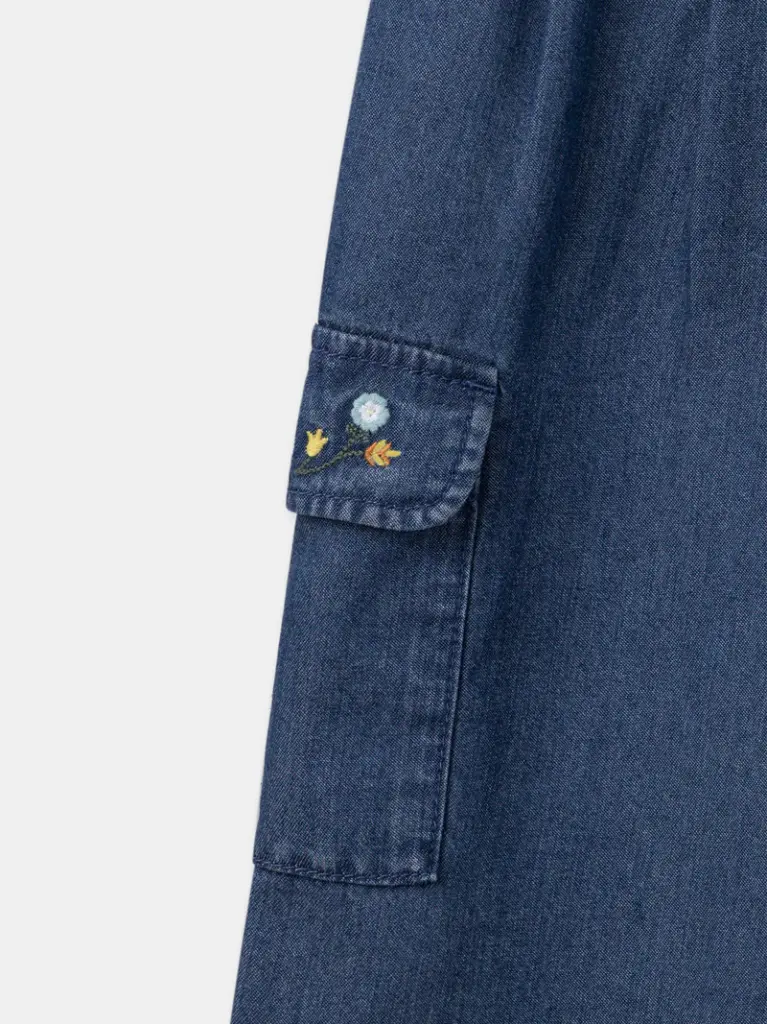 Pantalon wide leg ceinture rose