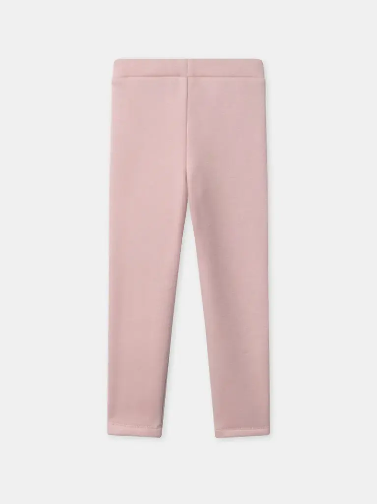 Lot de 2 leggings fourrés imprimé léopard ou rose uni Fille 