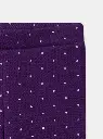 Lot de 2 leggings fourrés violet à pois ou bleu uni Fille 