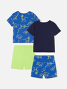 2 pyjamas short à motifs dinosaures Bleu marine