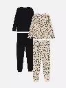 2 pyjamas à imprimé léopard NOIR