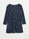 Robe en coton à motif - Bleu
