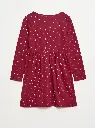 Robe en coton à motif - Rouge
