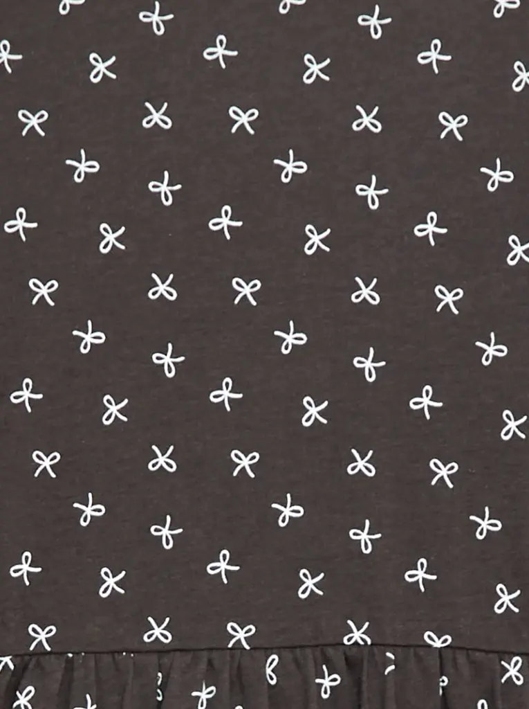 Robe en coton à motif - Gris
