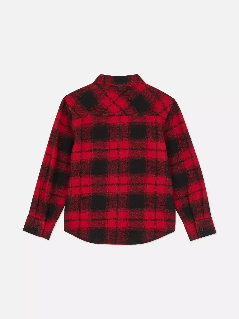 Chemise à carreaux en flanelle Rouge