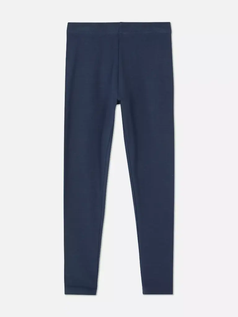 Legging de couleur unie Bleu marine