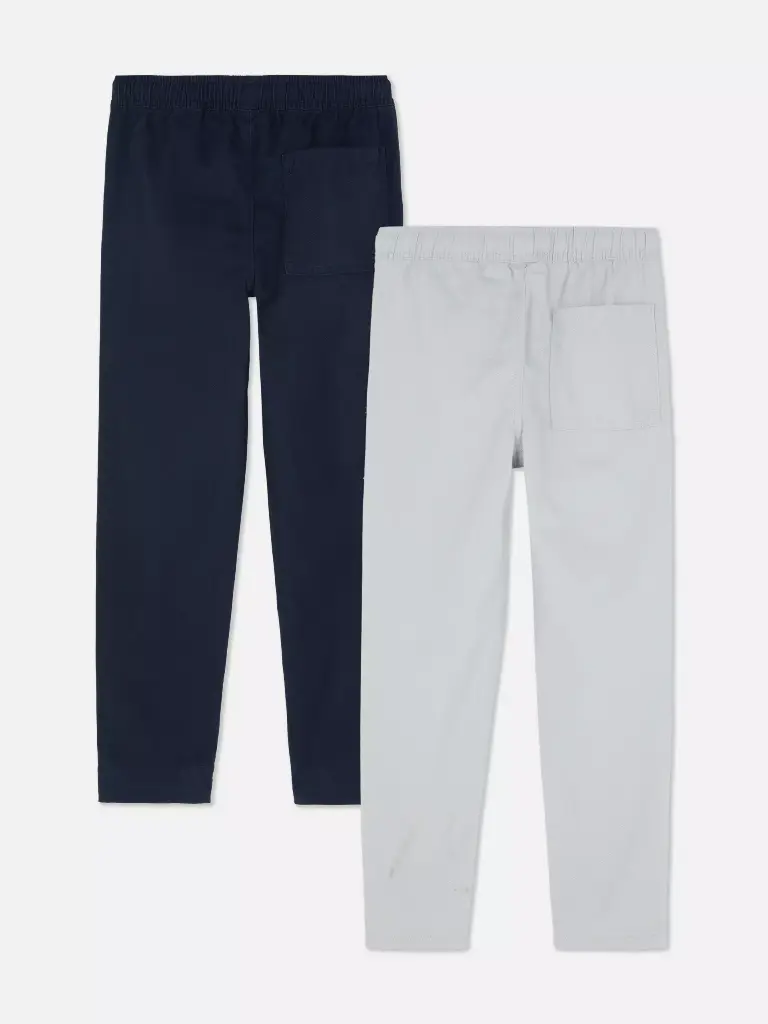 Lot de 2 bas de jogging en sergé  bleu marine