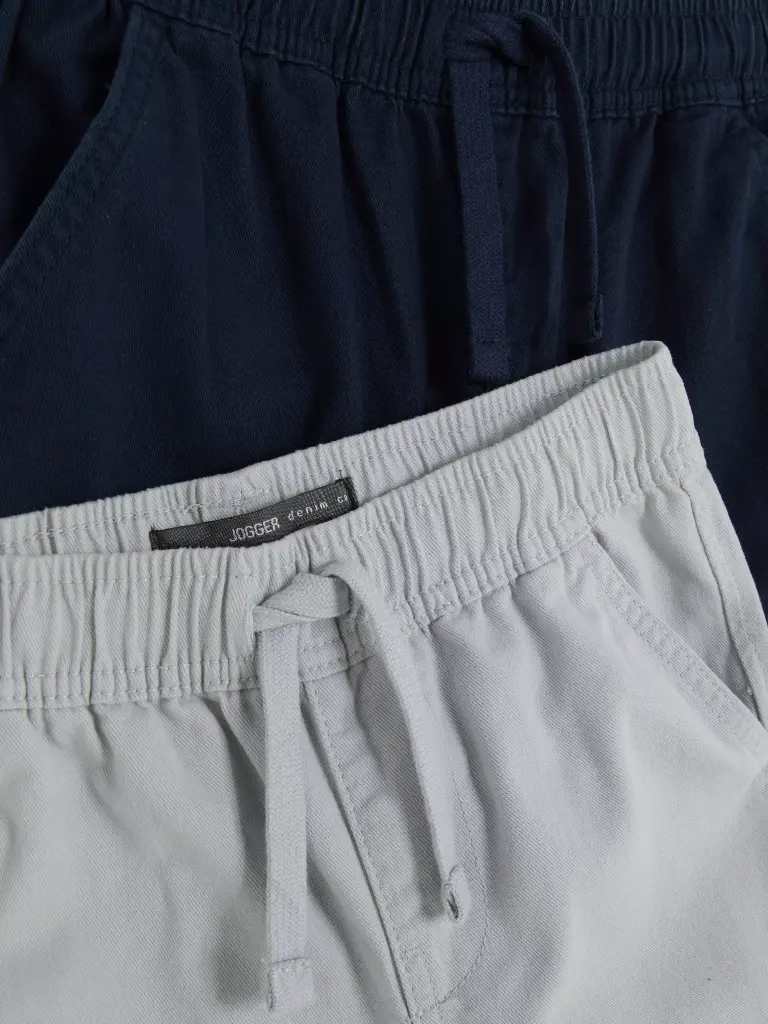 Lot de 2 bas de jogging en sergé  bleu marine