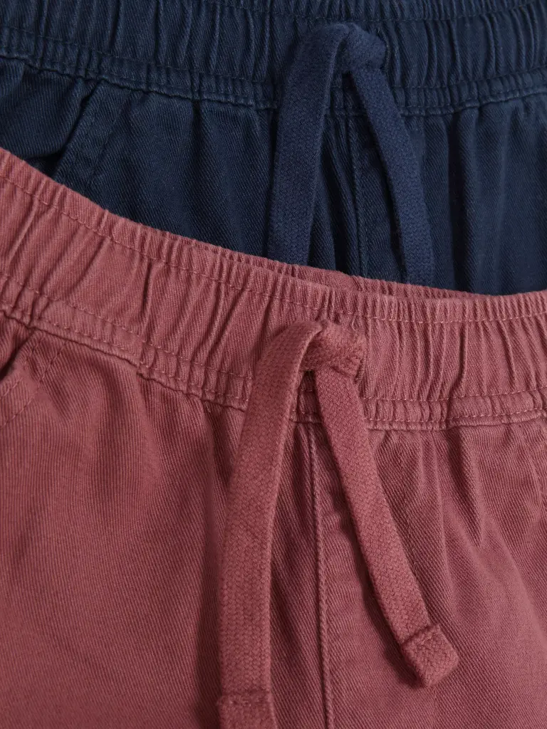 Lot de 2 pantalons en sergé Bleu marine