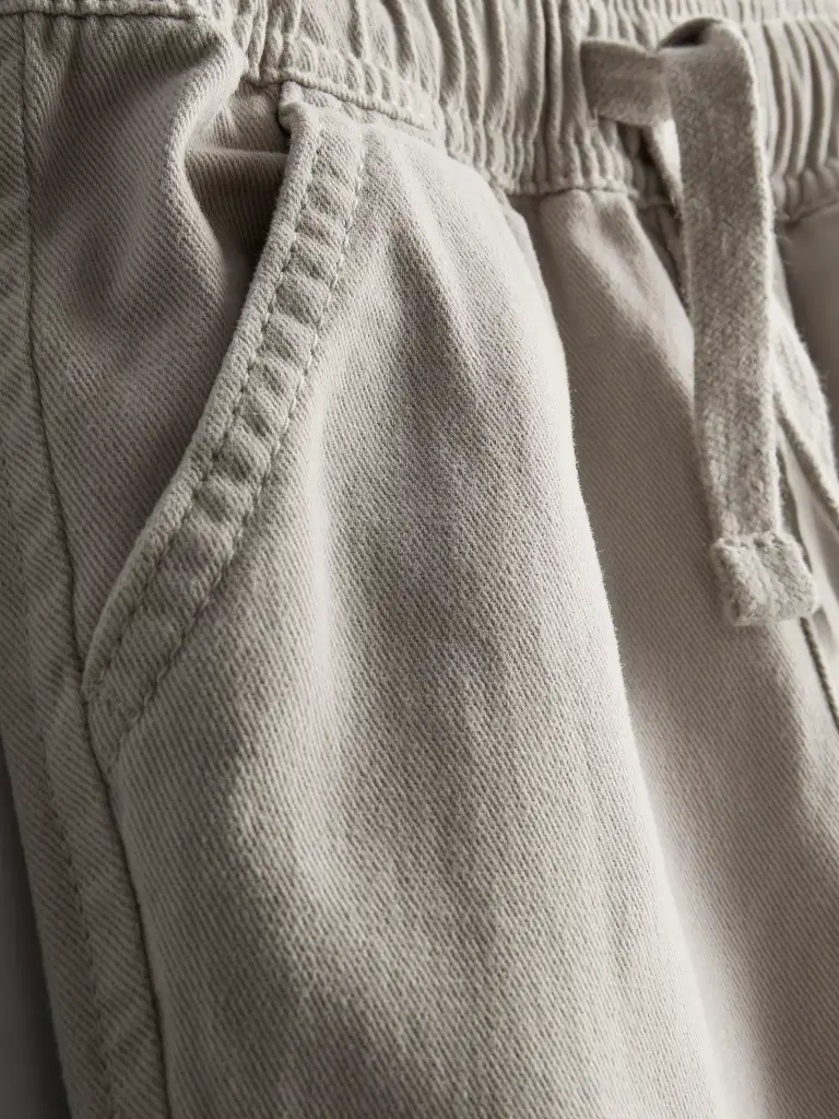 Lot de 2 pantalons en sergé Grège