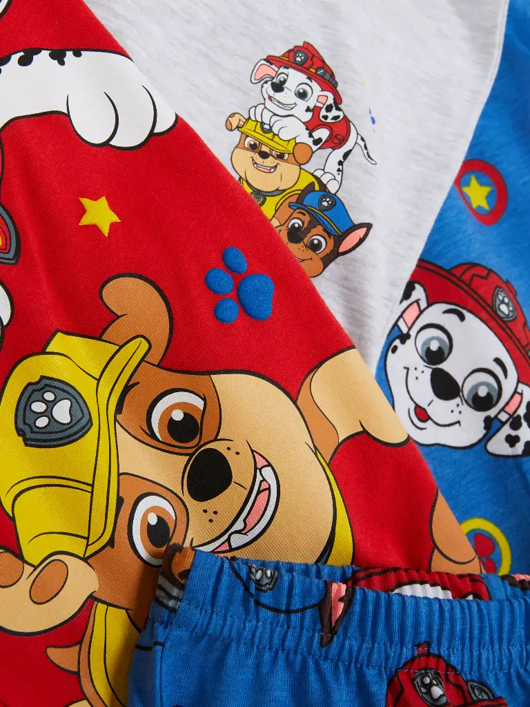 Lot de 2 pyjamas courts PAW Patrol Rouge