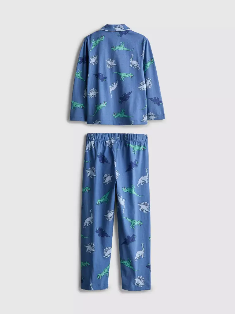 Pyjama chemise à motif dinosaure BLEU
