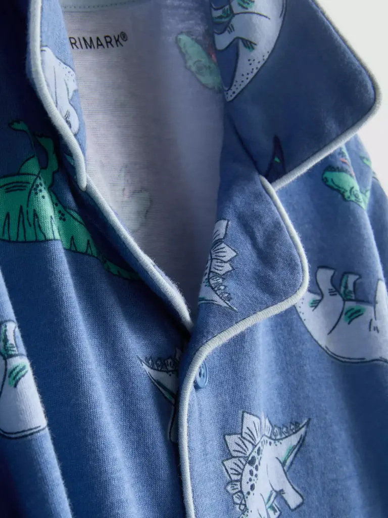Pyjama chemise à motif dinosaure BLEU