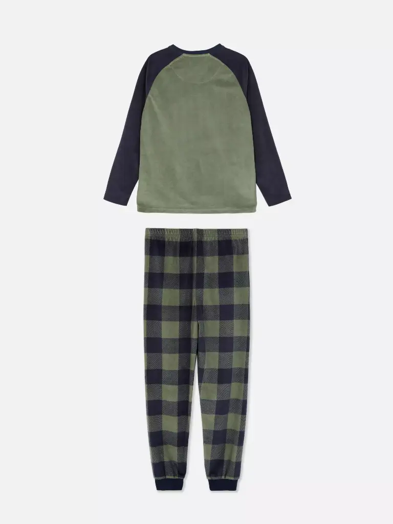 Pyjama confortable à carreaux VERT