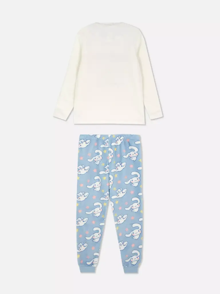 Pyjama en molleton Hello Kitty Cinnamoroll Ivoire