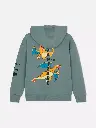 Sweat à capuche et motif Pokémon Dracaufeu Gris
