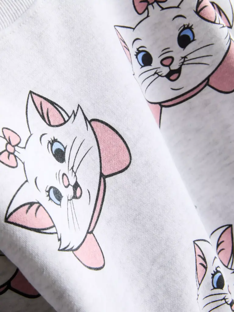 Sweat-shirt Disney Les Aristochats Marie Gris chiné