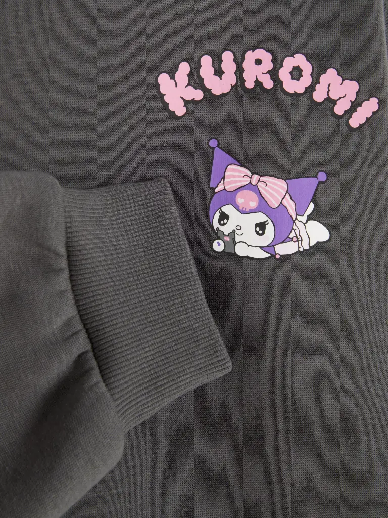 Sweat-shirt Hello Kitty Kuromi Anthracite