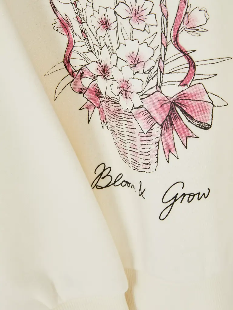 Sweat-shirt imprimé Blanc