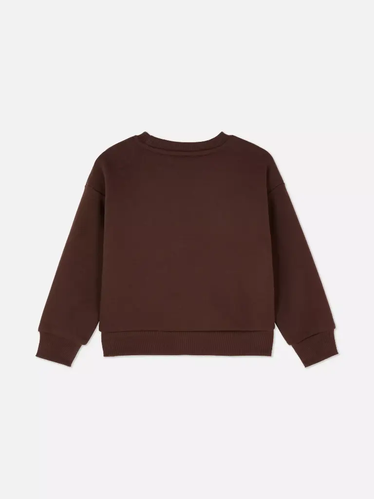 Sweat-shirt imprimé Marron
