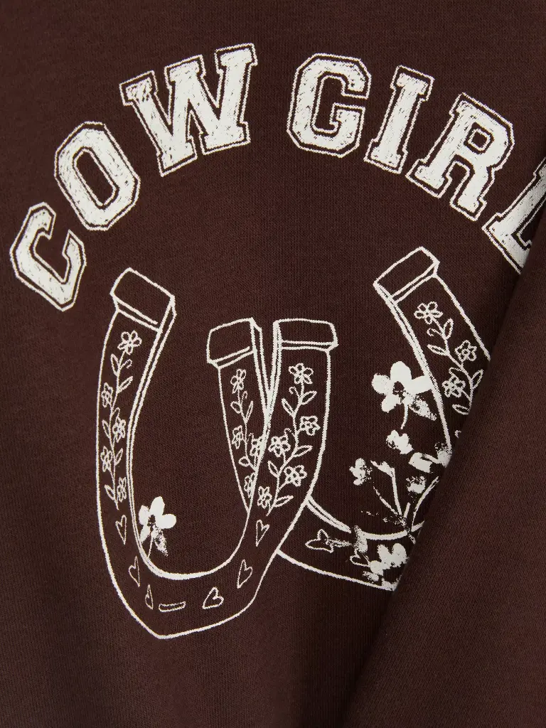 Sweat-shirt imprimé Marron