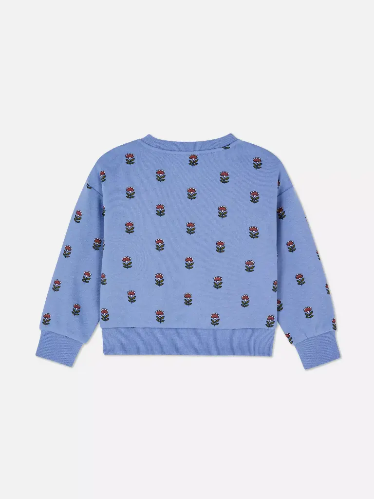 Sweat-shirt imprimé bleu