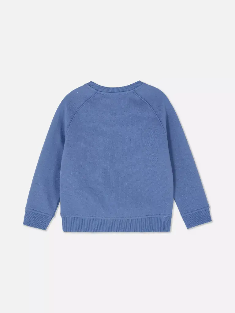 Sweat-shirt à col ras-du-cou Bleu 