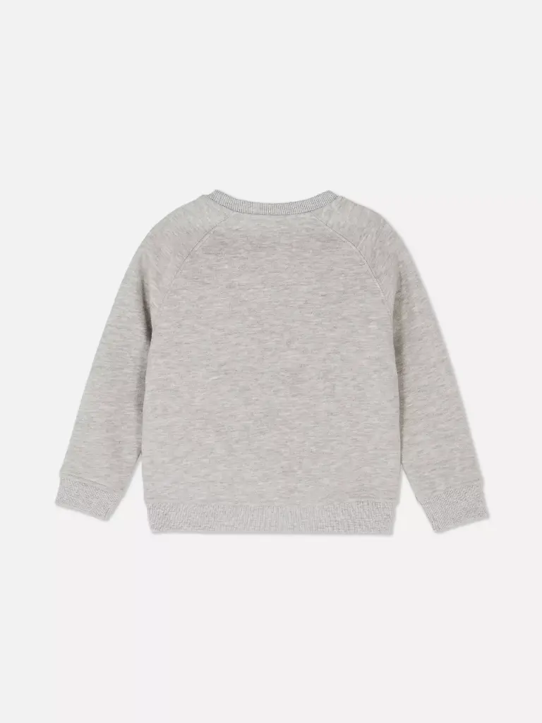 Sweat-shirt à col ras-du-cou Gris chiné 