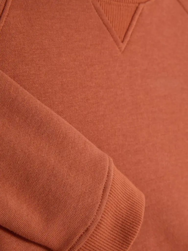 Sweat-shirt à col ras-du-cou orange 