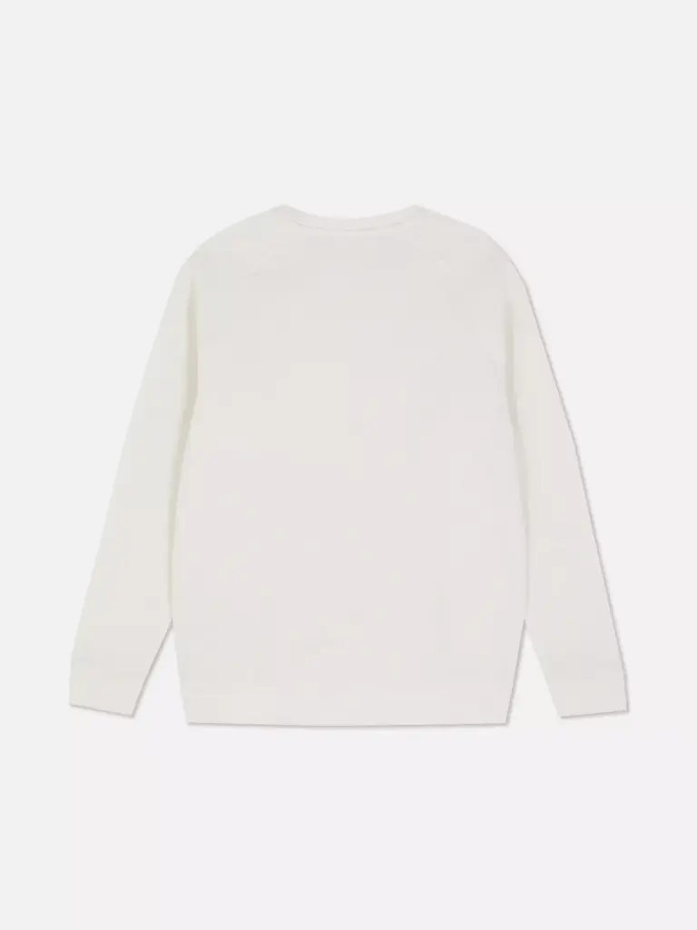 Sweat-shirt à manches longues Écru