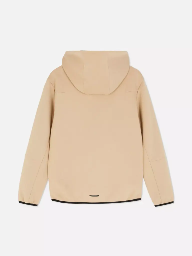 Veste à capuche zippée Grège