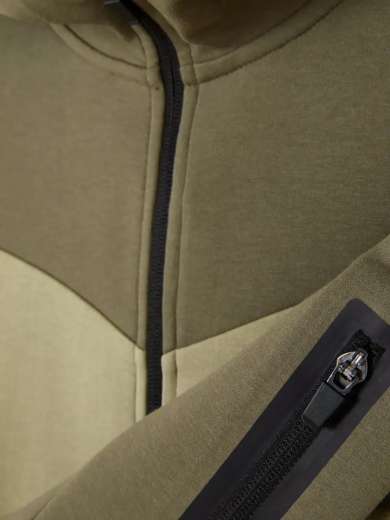 Veste à capuche zippée Kaki