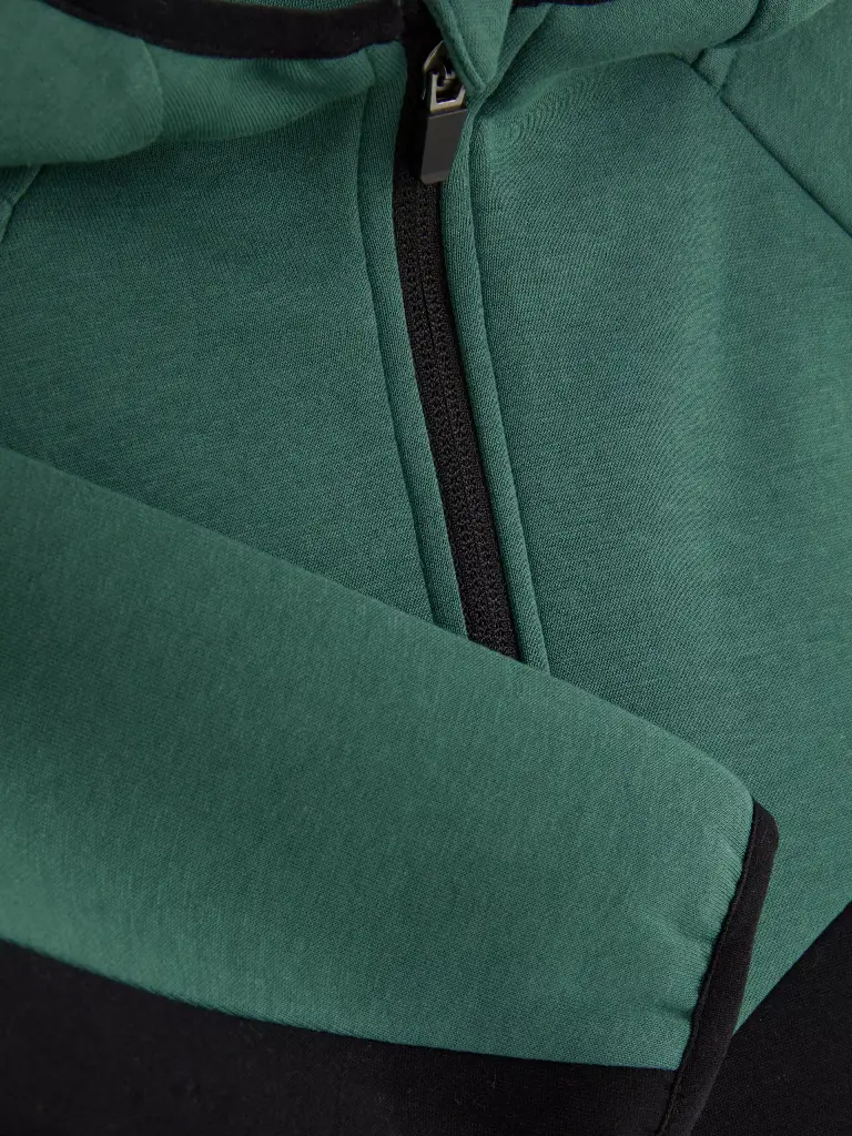 Veste à capuche zippée Vert