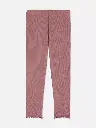  Legging côtelé à ourlets ondulés rose foncé