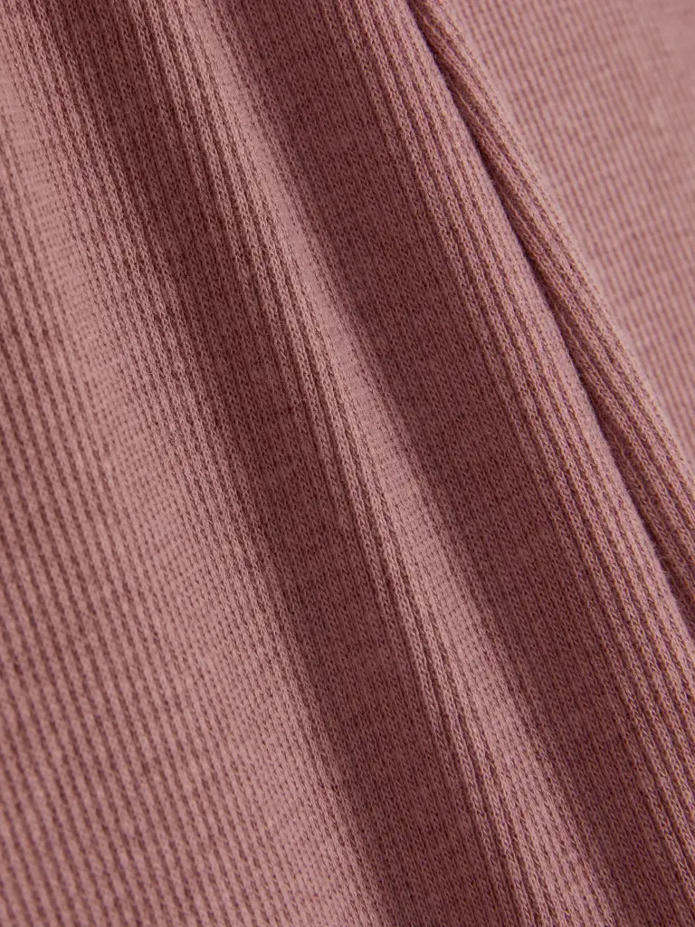  Legging côtelé à ourlets ondulés rose foncé