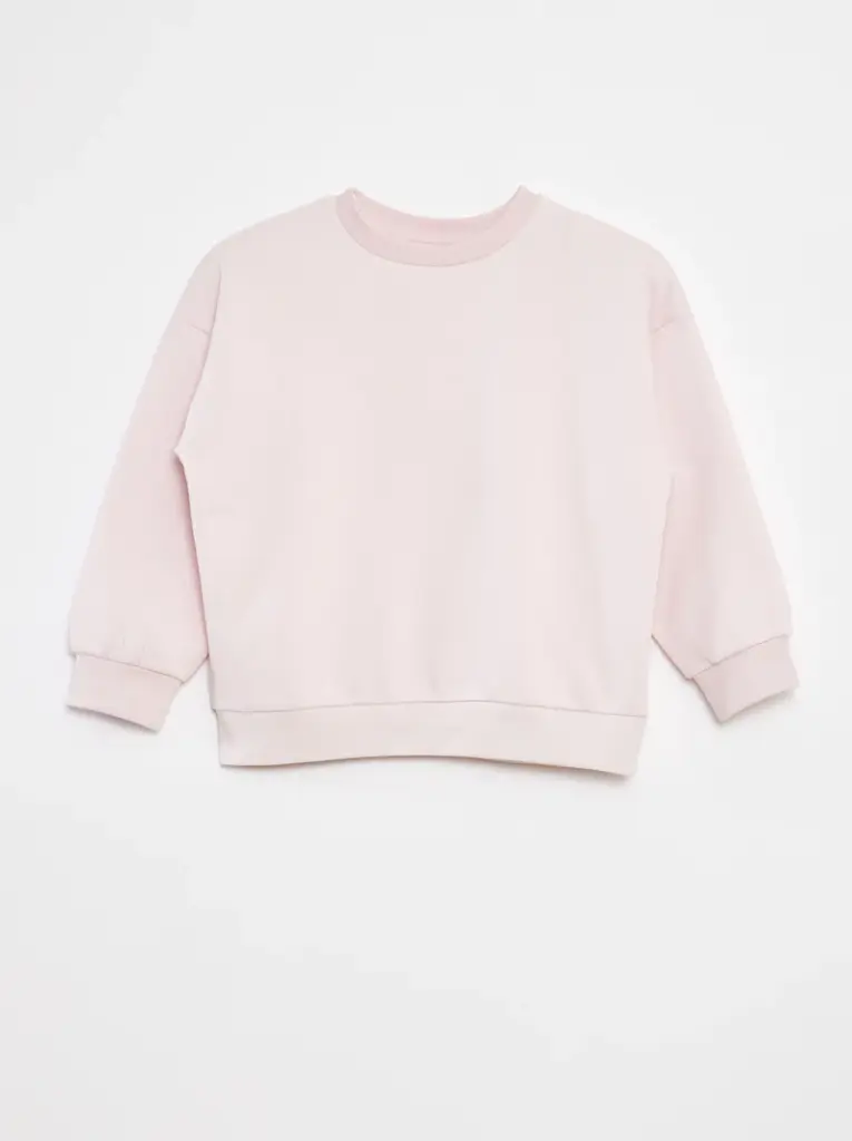 Lot de 2 sweats unis en molleton - Rose
