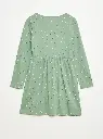 Robe en coton à motif - Vert
