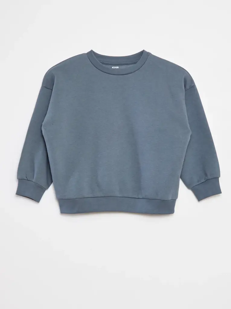 Lot de 2 sweats unis en molleton - Bleu