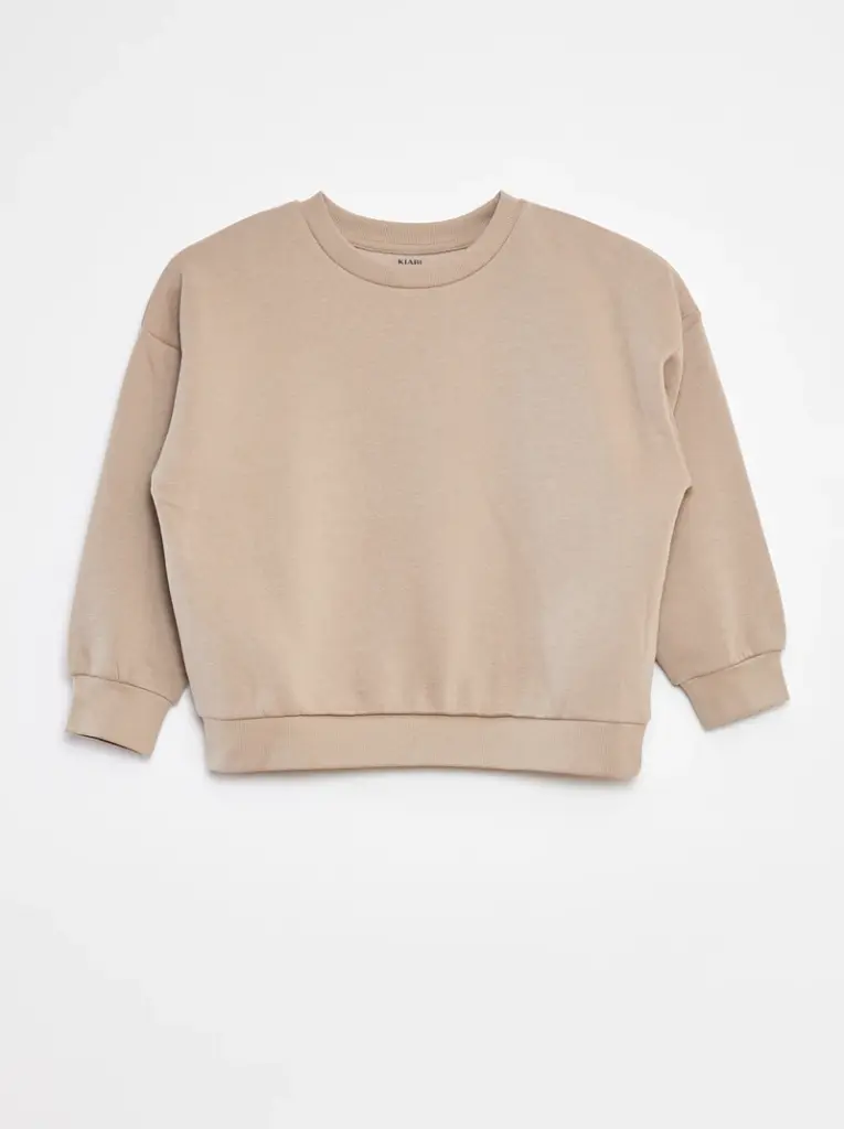 Lot de 2 sweats unis en molleton - Kaki
