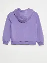 Sweat uni zippé à capuche - Violet
