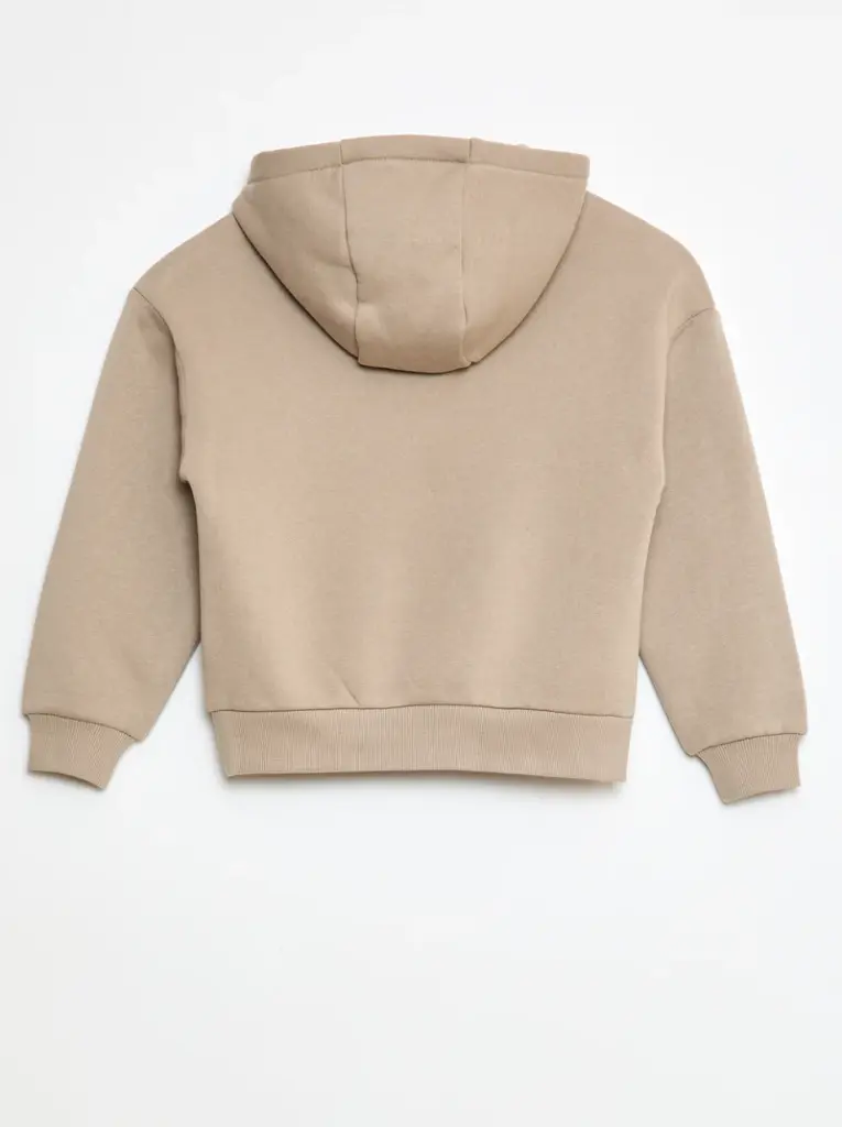 Sweat à capuche coupe loose - Beige
