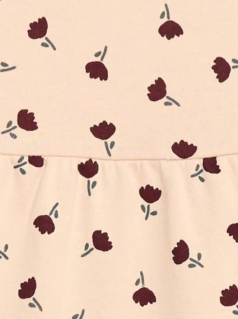 Robe à motif en molleton non-doublé - Rose
