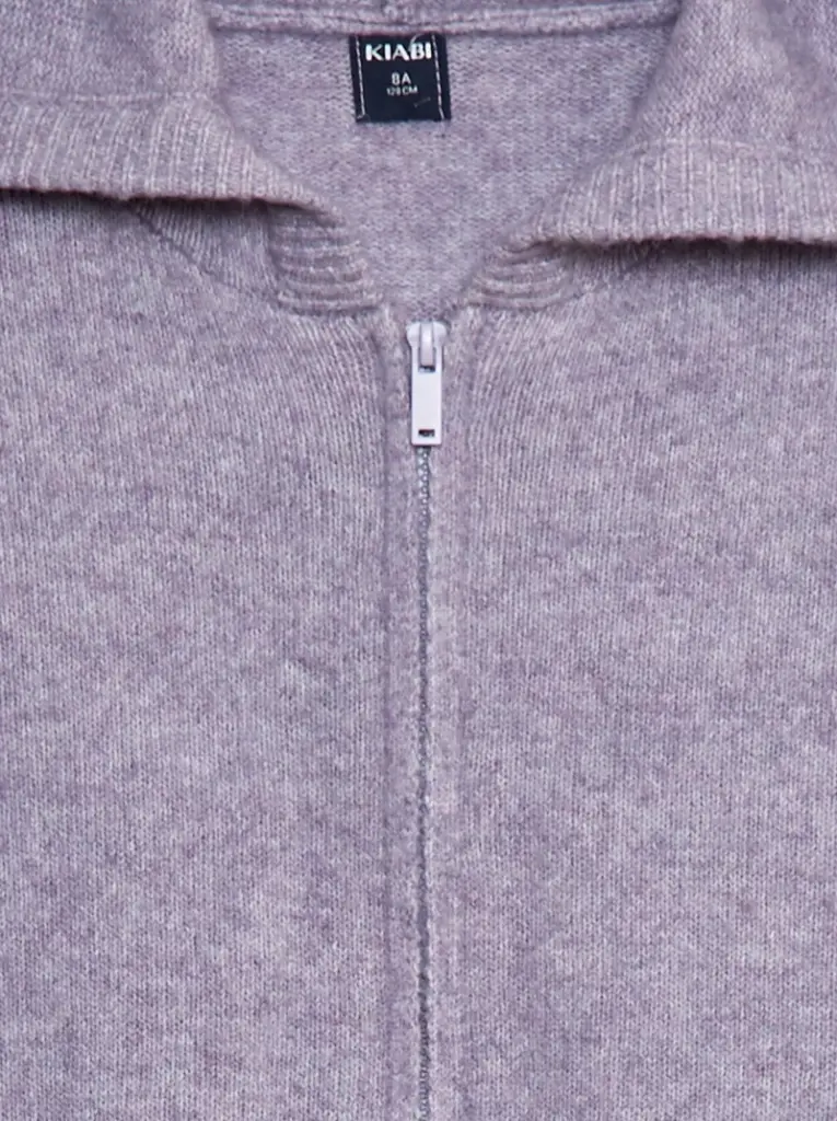 Gilet en maille chinée - VIOLET