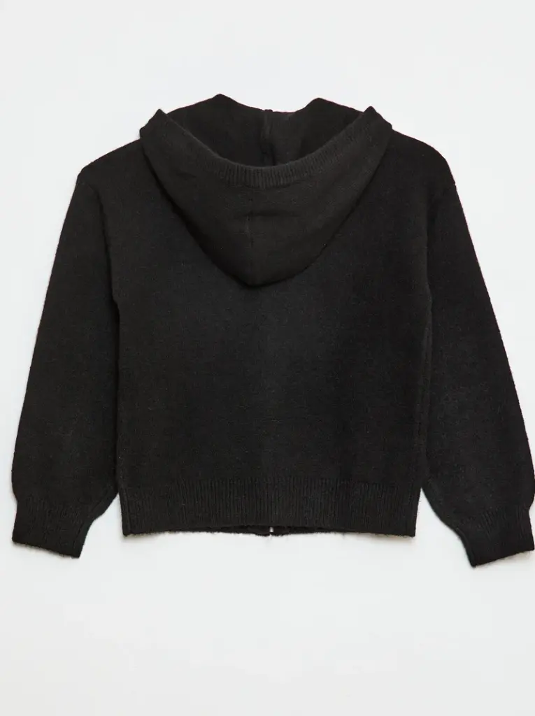 Gilet en maille chinée - NOIR