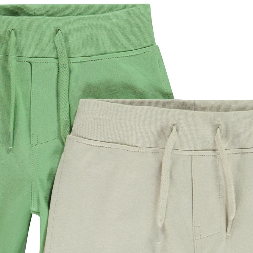 Lot de 2 bermudas unis pour garçon Beige