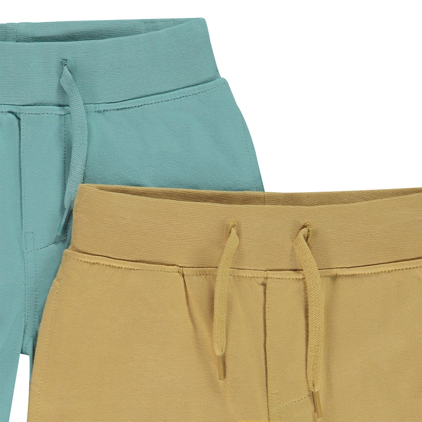 Lot de 2 bermudas unis pour garçon Moutarde 