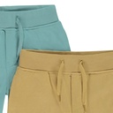 Lot de 2 bermudas unis pour garçon Moutarde 