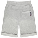 Bermuda en molleton uni à taille élastiquée pour garçon gris chiné