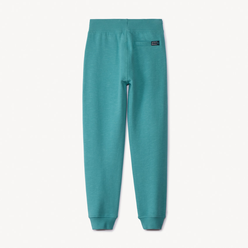 Jogging en molleton slub uni pour garçon Turquoise